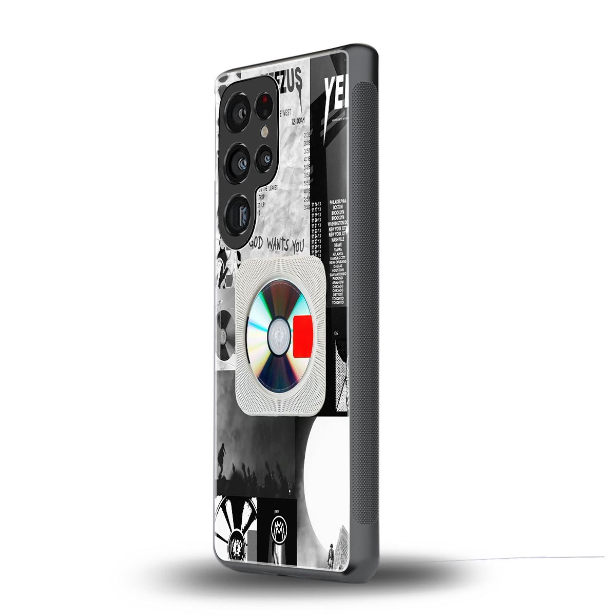 yeezus back phone cover | glass case for samsung galaxy s25 ultra