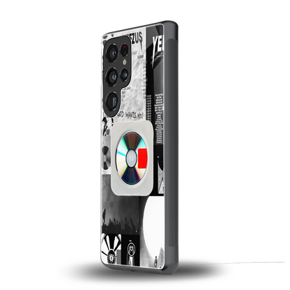 yeezus back phone cover | glass case for samsung galaxy s25 ultra