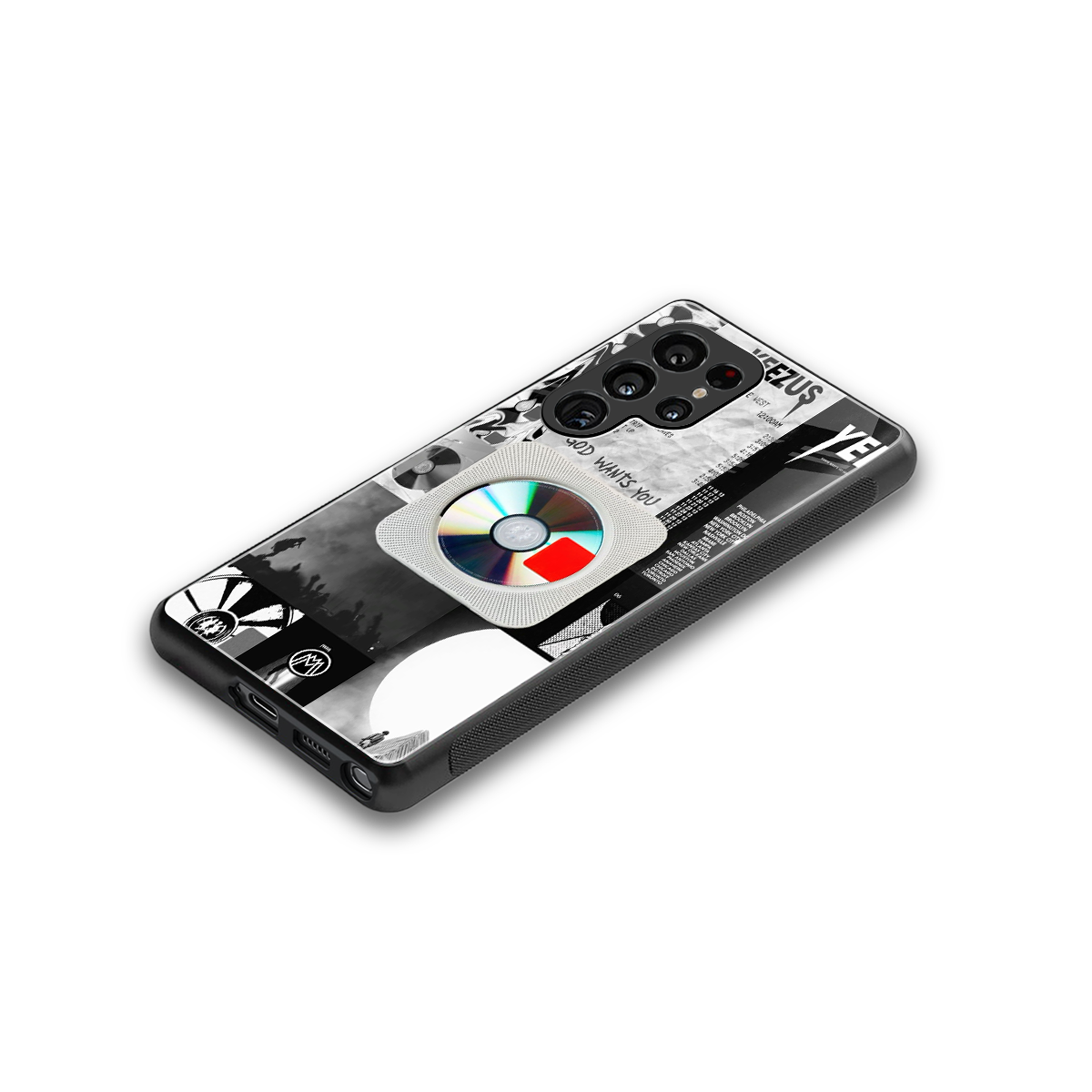 yeezus back phone cover | glass case for samsung galaxy s25 ultra