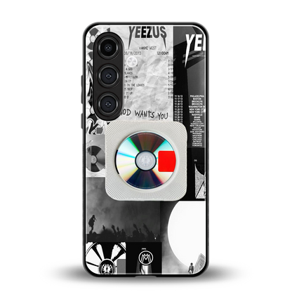 yeezus back phone cover | glass case for samsung galaxy s24 plus