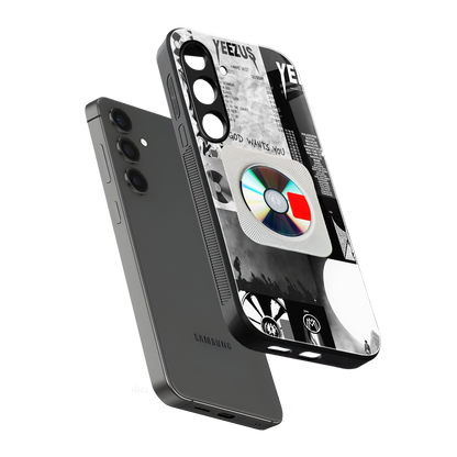 yeezus back phone cover | glass case for samsung galaxy s24 plus