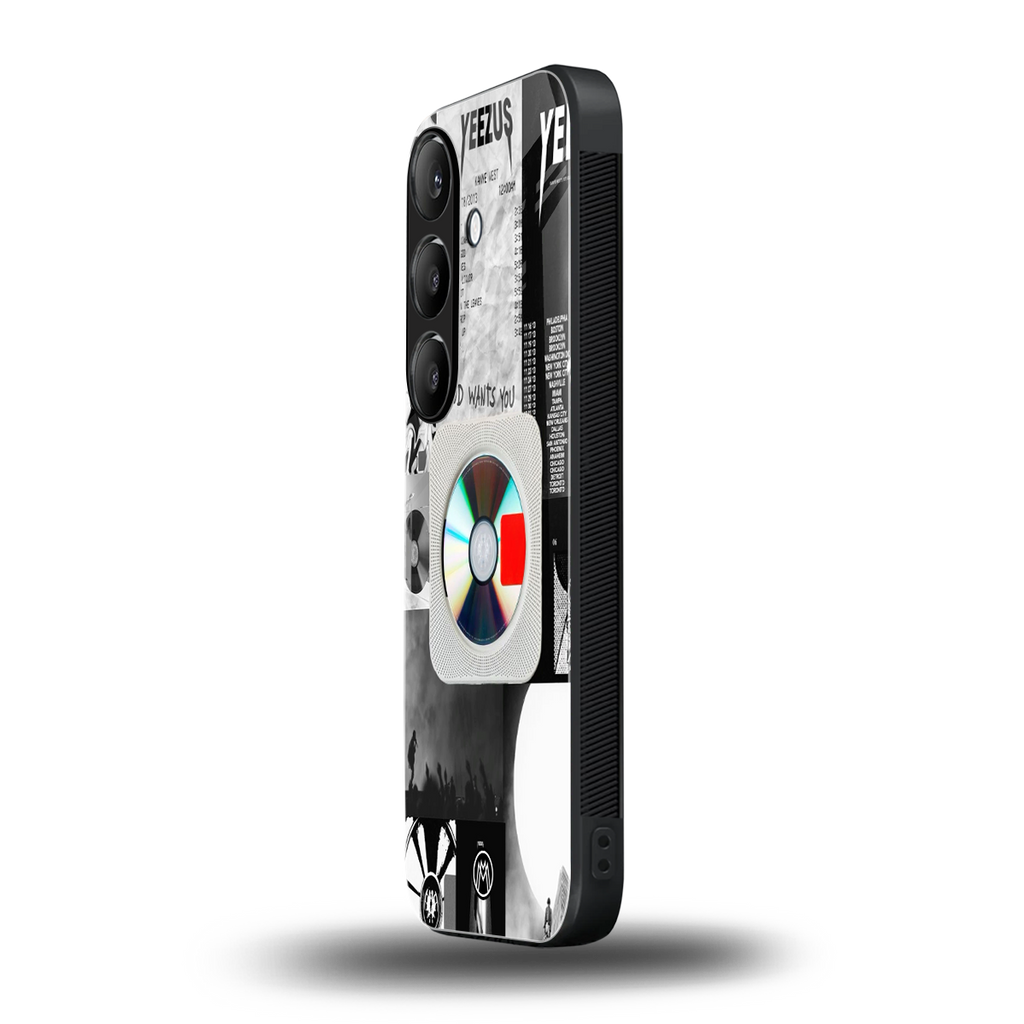yeezus back phone cover | glass case for samsung galaxy s23 plus