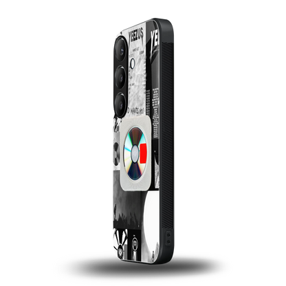 yeezus back phone cover | glass case for samsung galaxy s24 plus