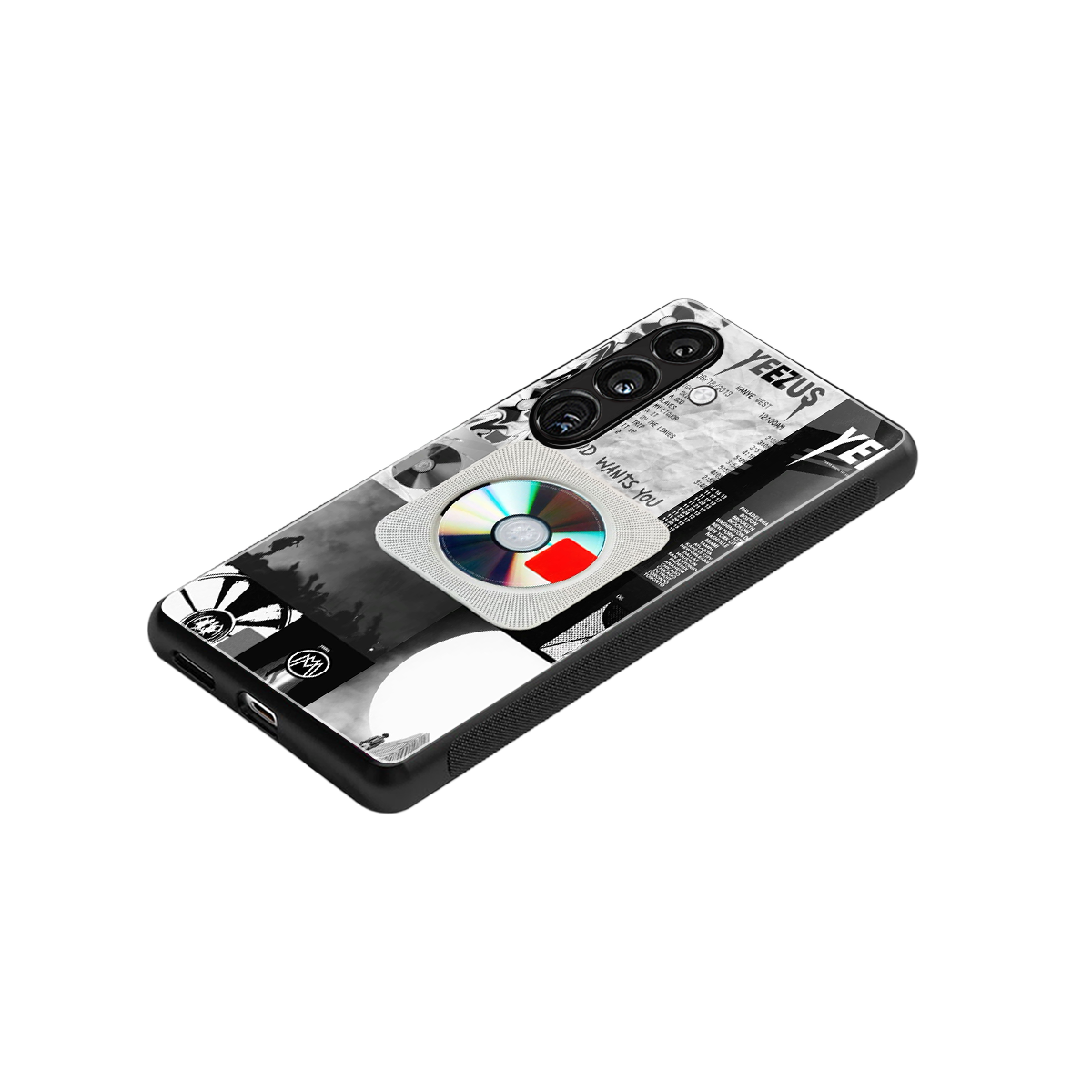yeezus back phone cover | glass case for samsung galaxy s24 plus
