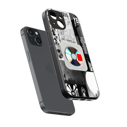 yeezus back phone cover | glass case for iphone 15