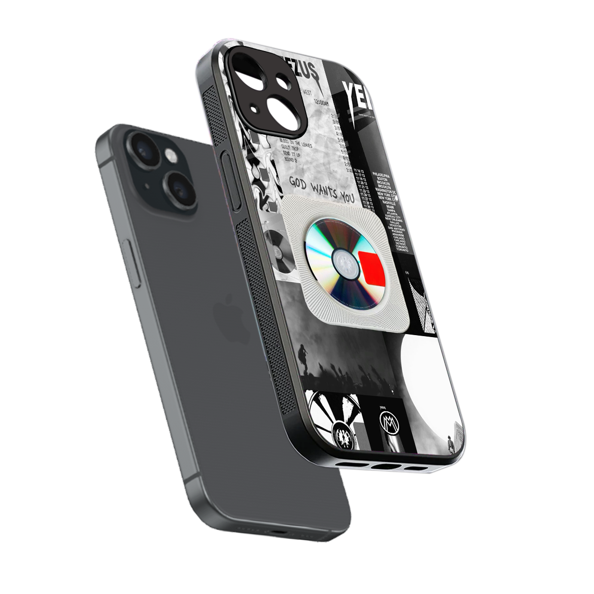 yeezus back phone cover | glass case for iphone 14