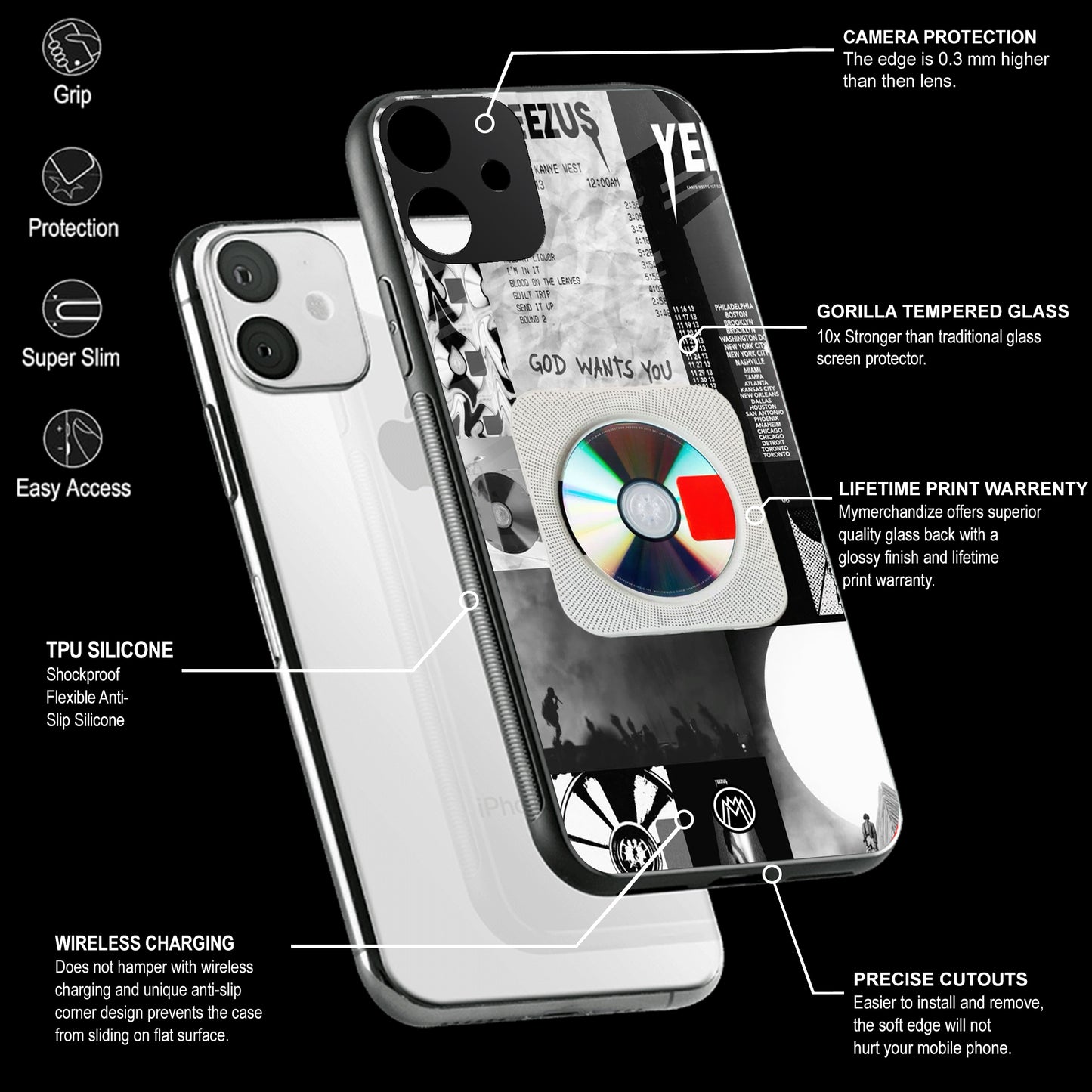 Mobile Phone Cover | Glass Back Case