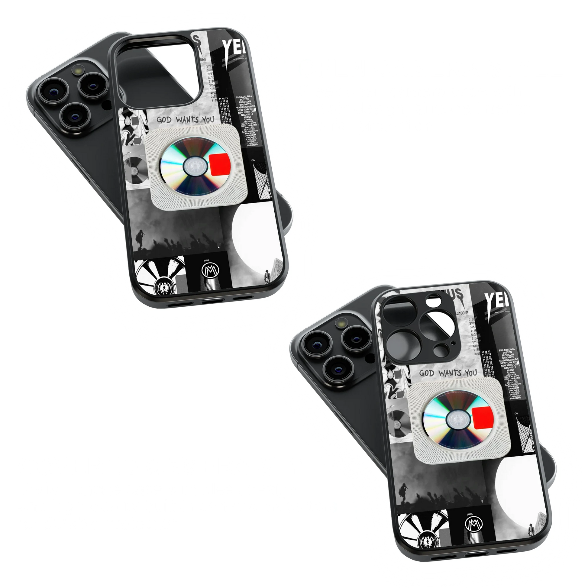 Trendy Glass Back Mobile Case for iPhone, Samsung, Redmi, OnePlus, Google Pixel, Motorola