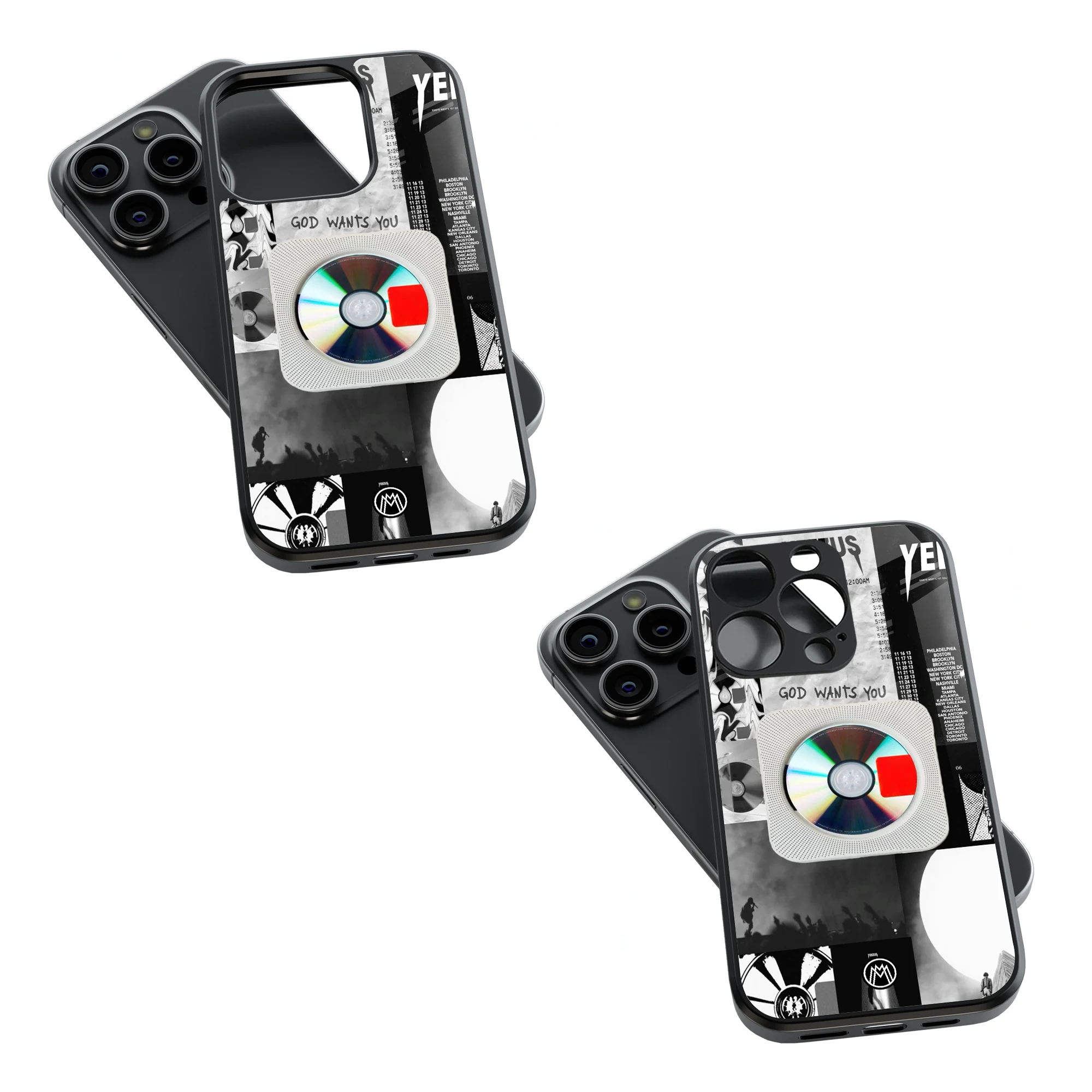 Trendy Glass Back Mobile Case for iPhone, Samsung, Redmi, OnePlus, Google Pixel, Motorola