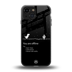 you are offline back phone cover | glass case for iphone 13 mini