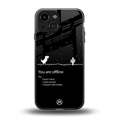 you are offline back phone cover | glass case for iphone 13 mini