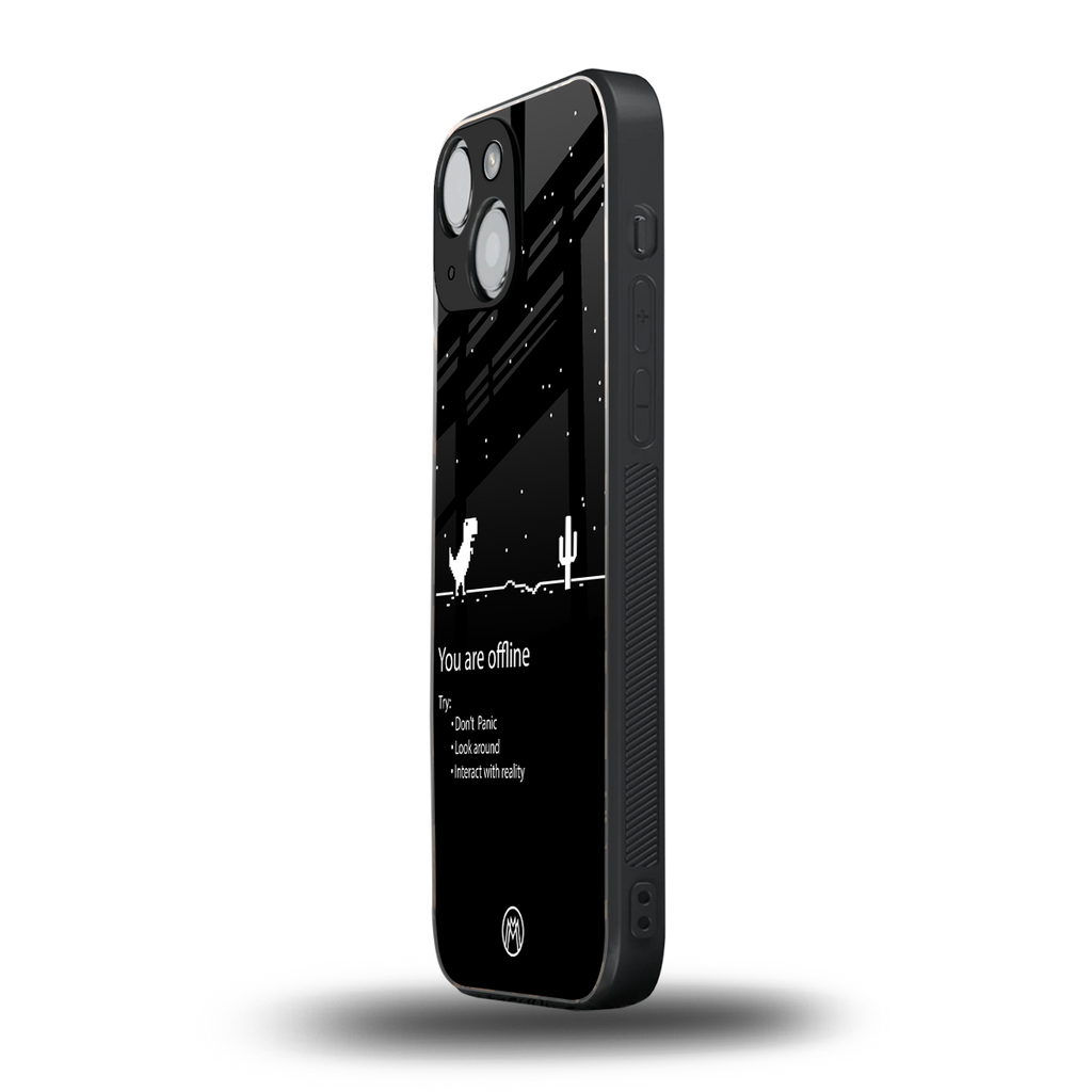 you are offline back phone cover | glass case for iphone 13 mini