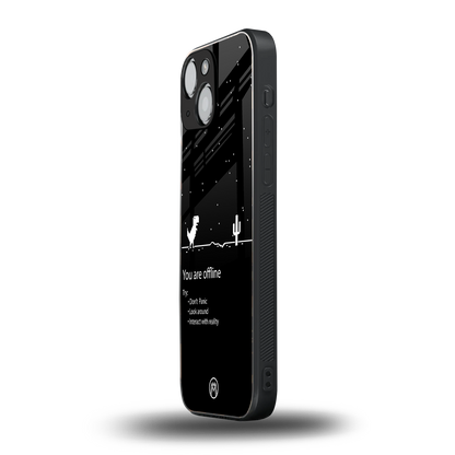 you are offline back phone cover | glass case for iphone 13 mini