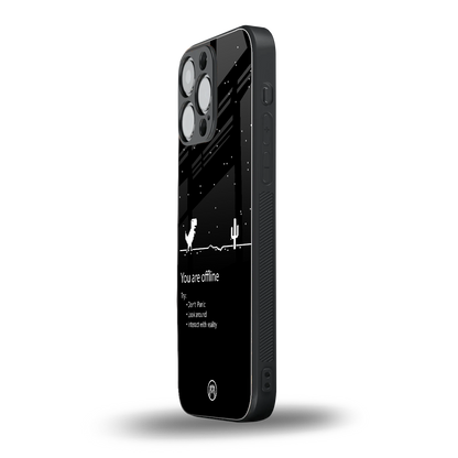 you are offline back phone cover | glass case for iphone 13 pro max