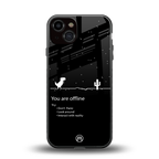 you are offline back phone cover | glass case for iphone 13