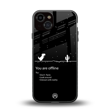 you are offline back phone cover | glass case for iphone 13