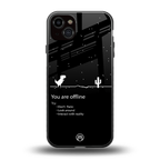 you are offline back phone cover | glass case for iphone 14 plus