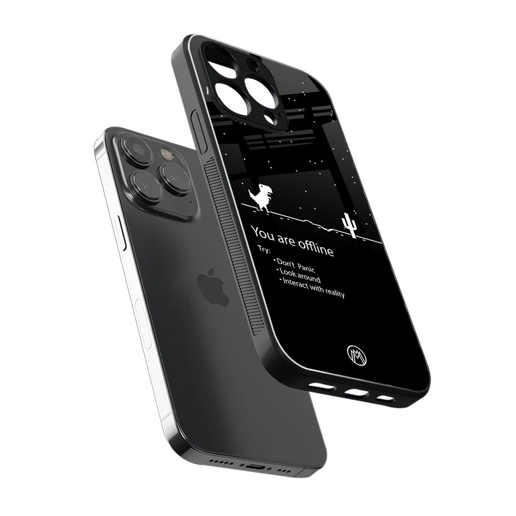 you are offline back phone cover | glass case for iphone 14 pro max