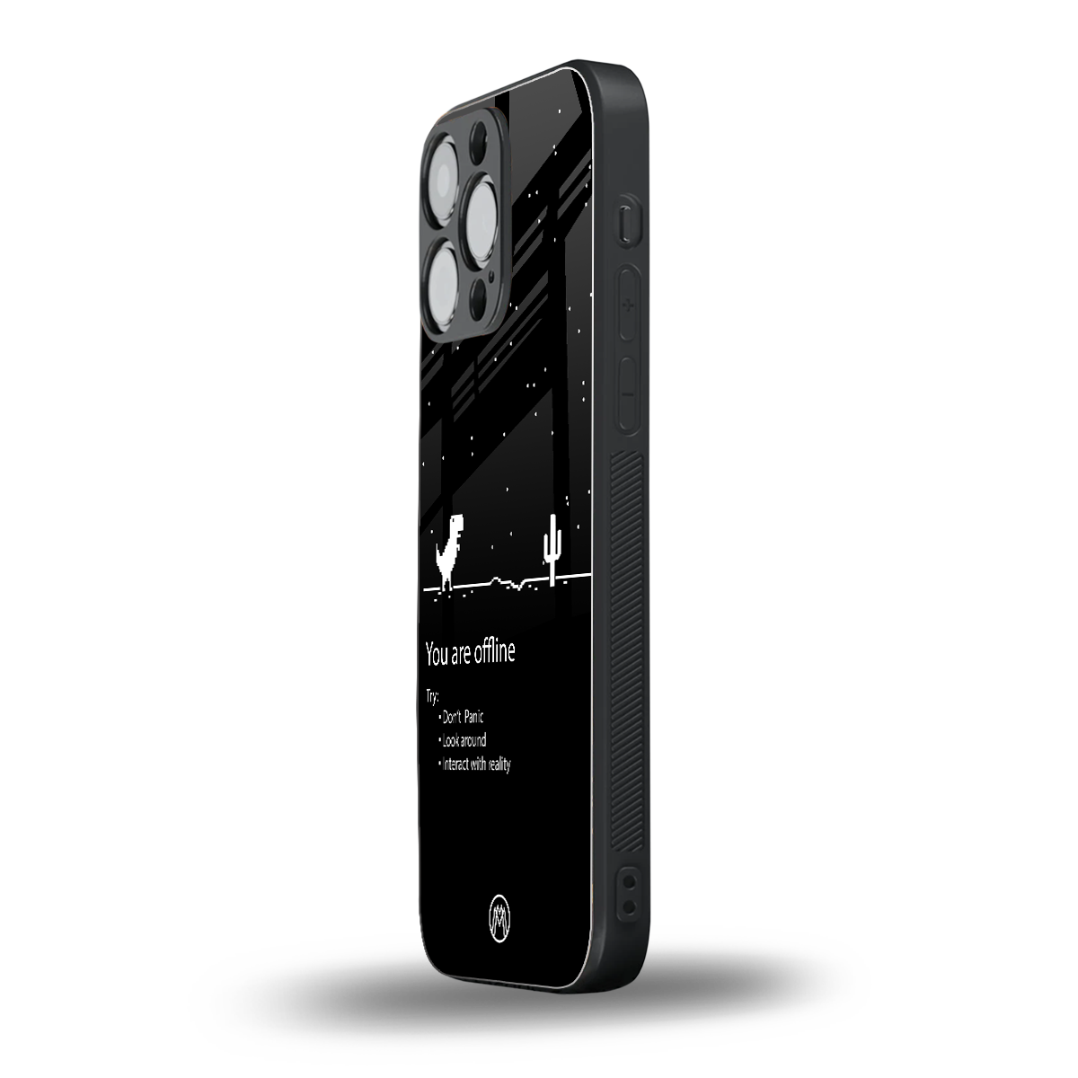 you are offline back phone cover | glass case for iphone 16 pro max