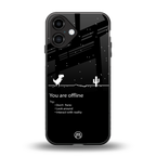 you are offline back phone cover | glass case for iphone 16