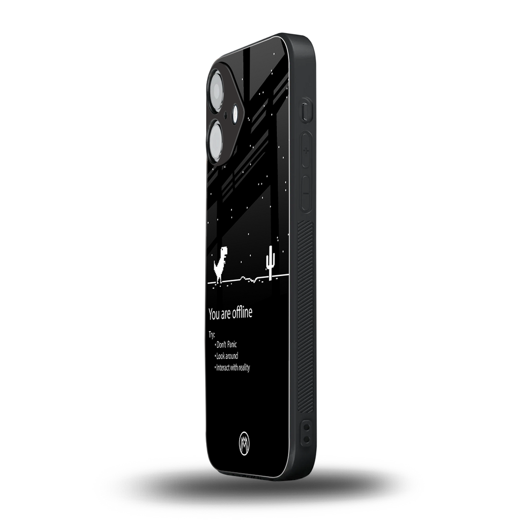you are offline back phone cover | glass case for iphone 16
