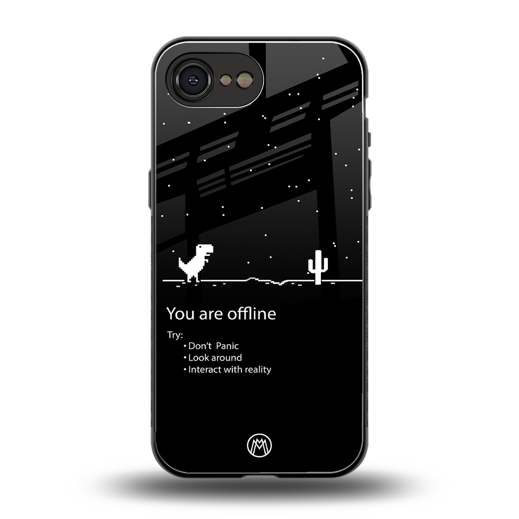 you are offline back phone cover | glass case for iphone 16e