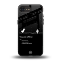 you are offline back phone cover | glass case for iphone 16e