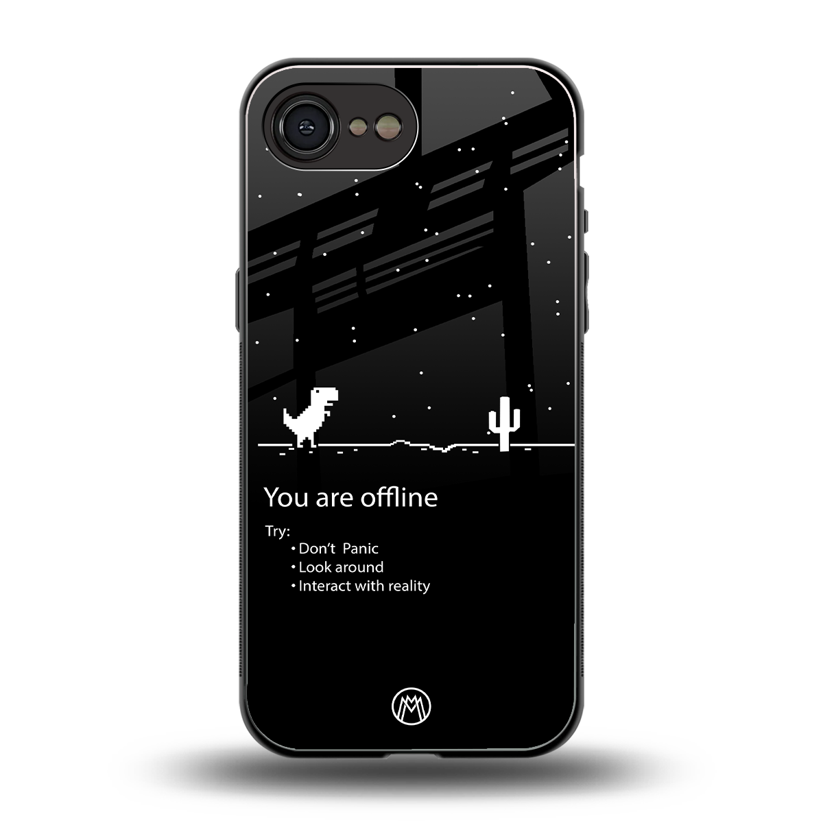 you are offline back phone cover | glass case for iphone 16e