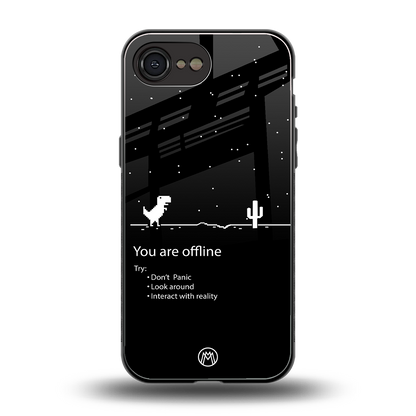 you are offline back phone cover | glass case for iphone 16e