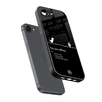 you are offline back phone cover | glass case for iphone 16e