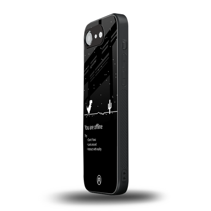 you are offline back phone cover | glass case for iphone 16e
