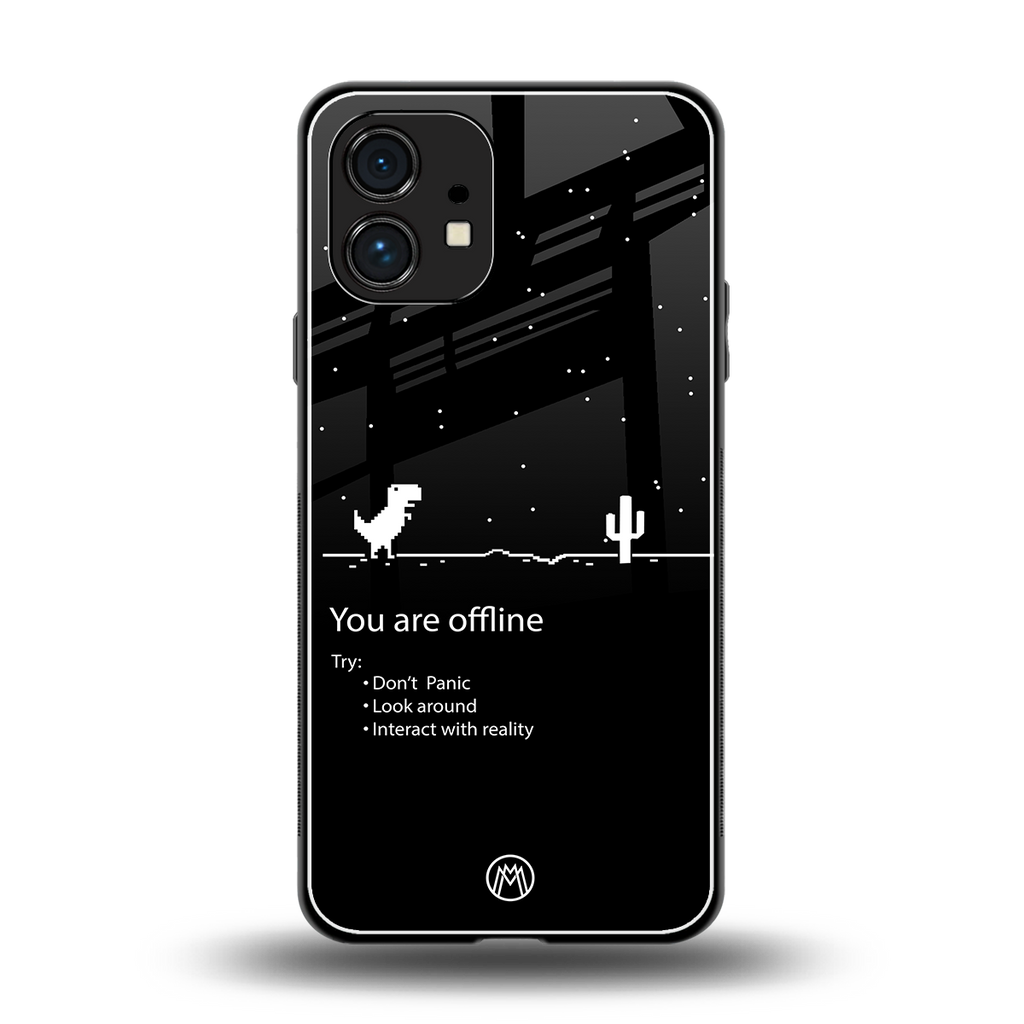 you are offline back phone cover | glass case for nothing phone 1