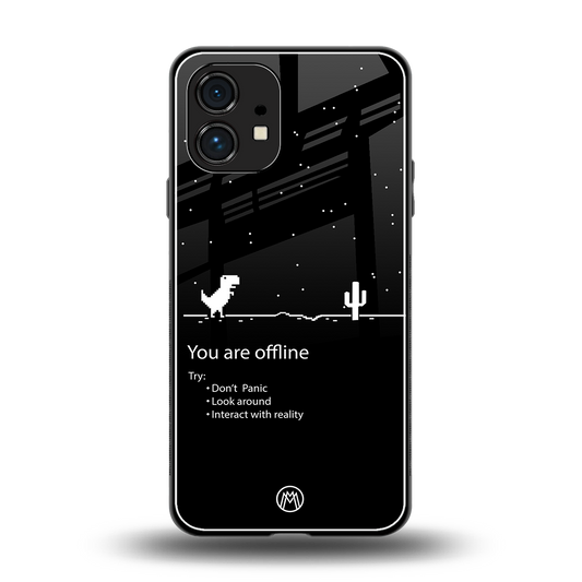 you are offline back phone cover | glass case for nothing phone 1
