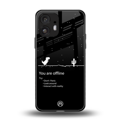 you are offline back phone cover | glass case for nothing phone 2