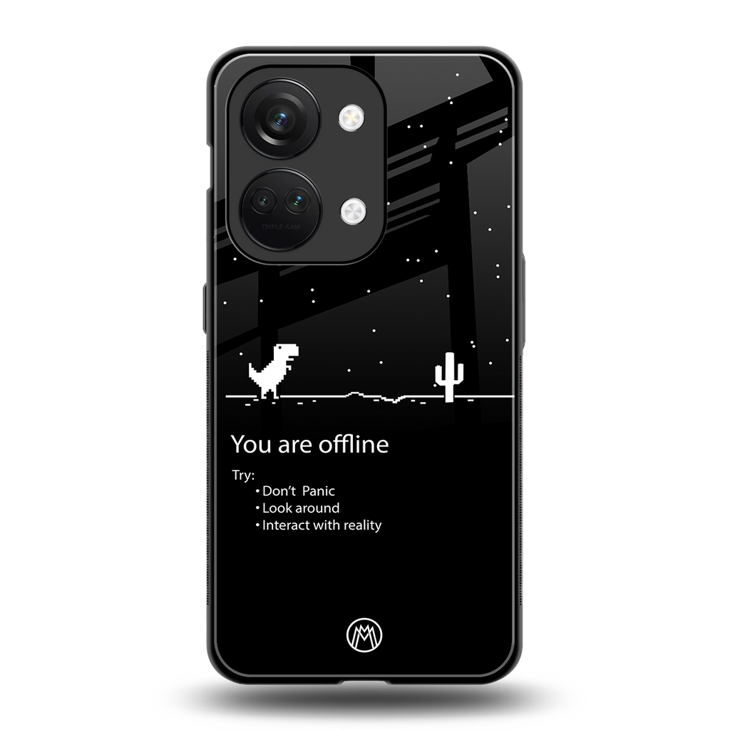 you are offline back phone cover | glass case for oneplus nord 3