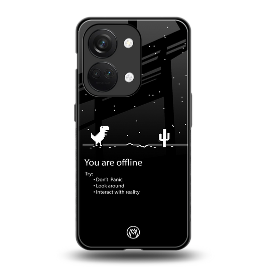 you are offline back phone cover | glass case for oneplus nord 3