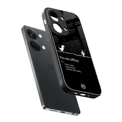 you are offline back phone cover | glass case for oneplus nord 3