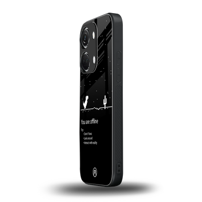 you are offline back phone cover | glass case for oneplus nord 3