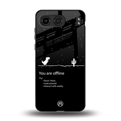 you are offline back phone cover | glass case for oneplus nord 4