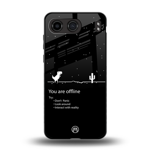 you are offline back phone cover | glass case for oneplus nord 4
