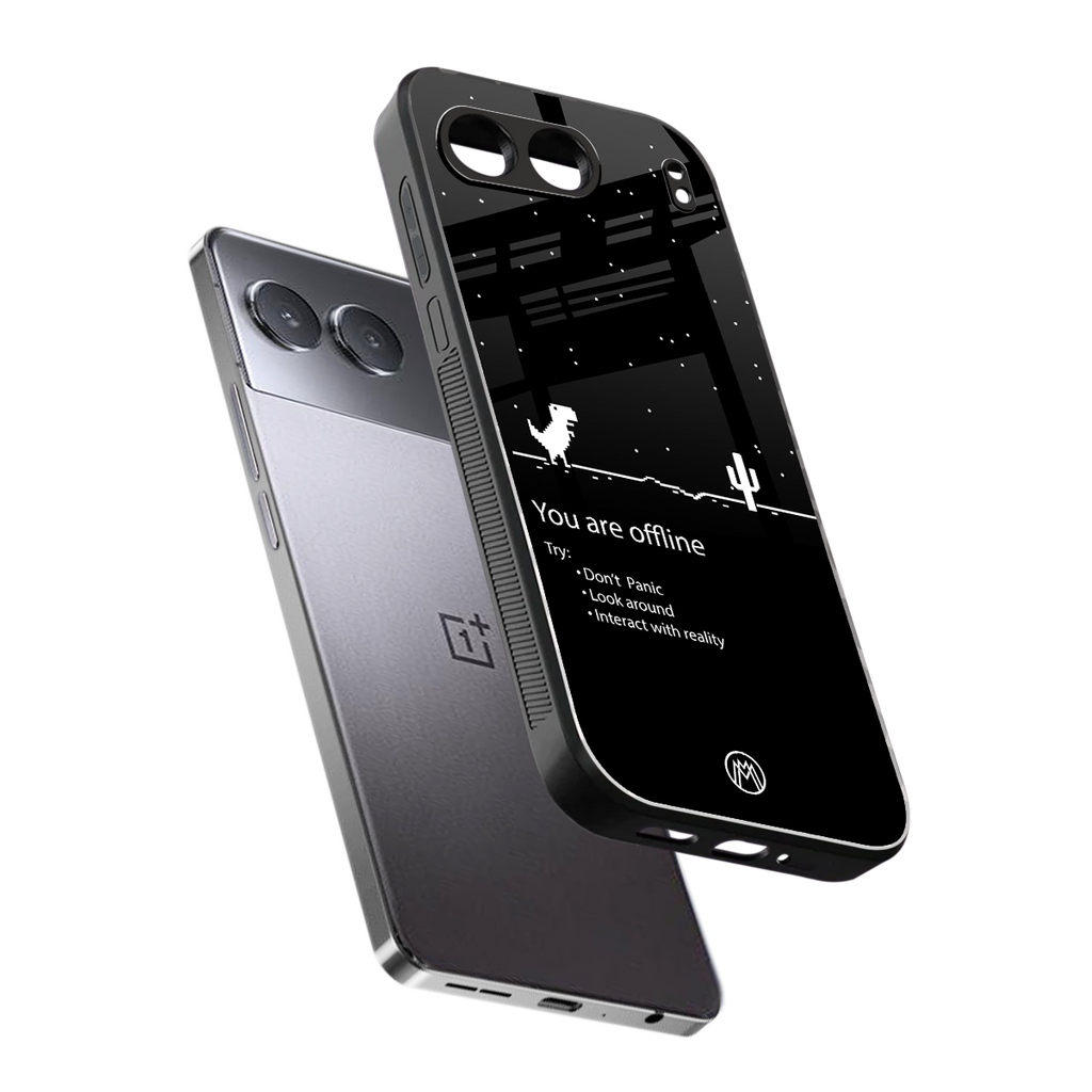 you are offline back phone cover | glass case for oneplus nord 4