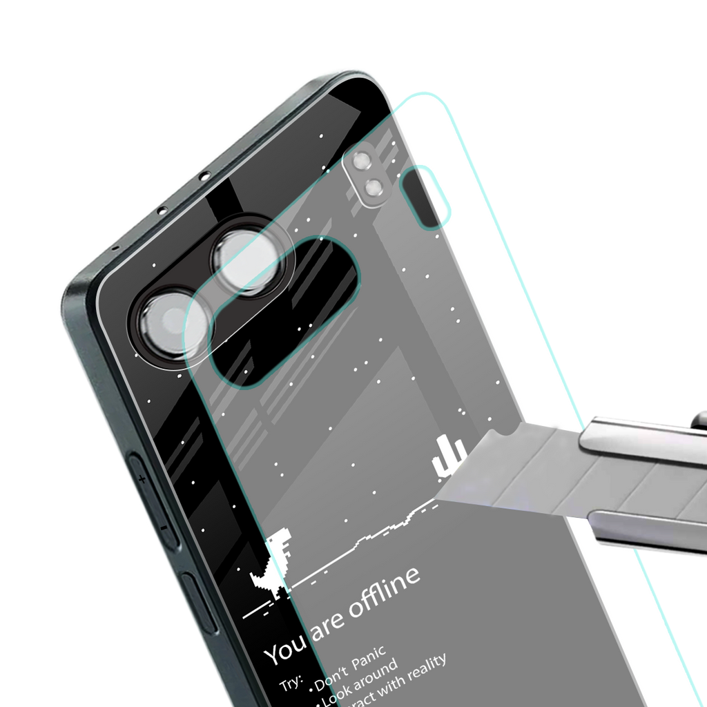 you are offline back phone cover | glass case for oneplus nord 4