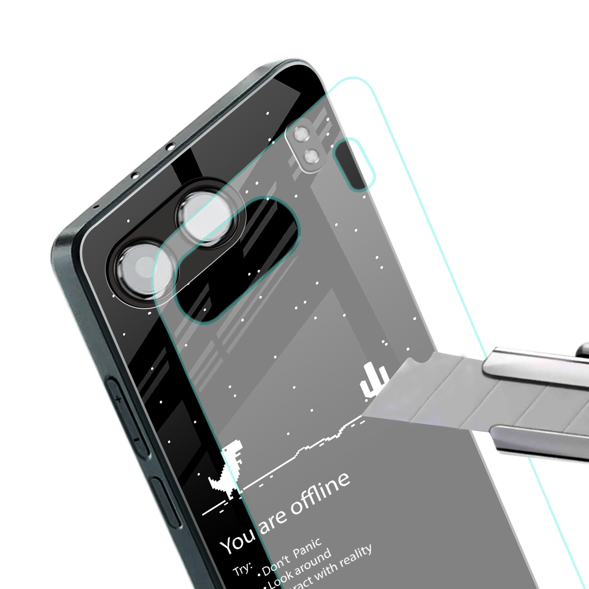 you are offline back phone cover | glass case for oneplus nord 4