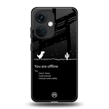 you are offline back phone cover | glass case for oneplus nord ce 3