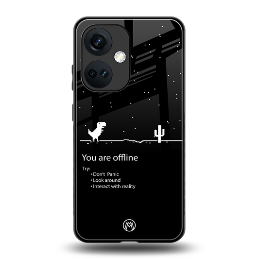 you are offline back phone cover | glass case for oneplus nord ce 3