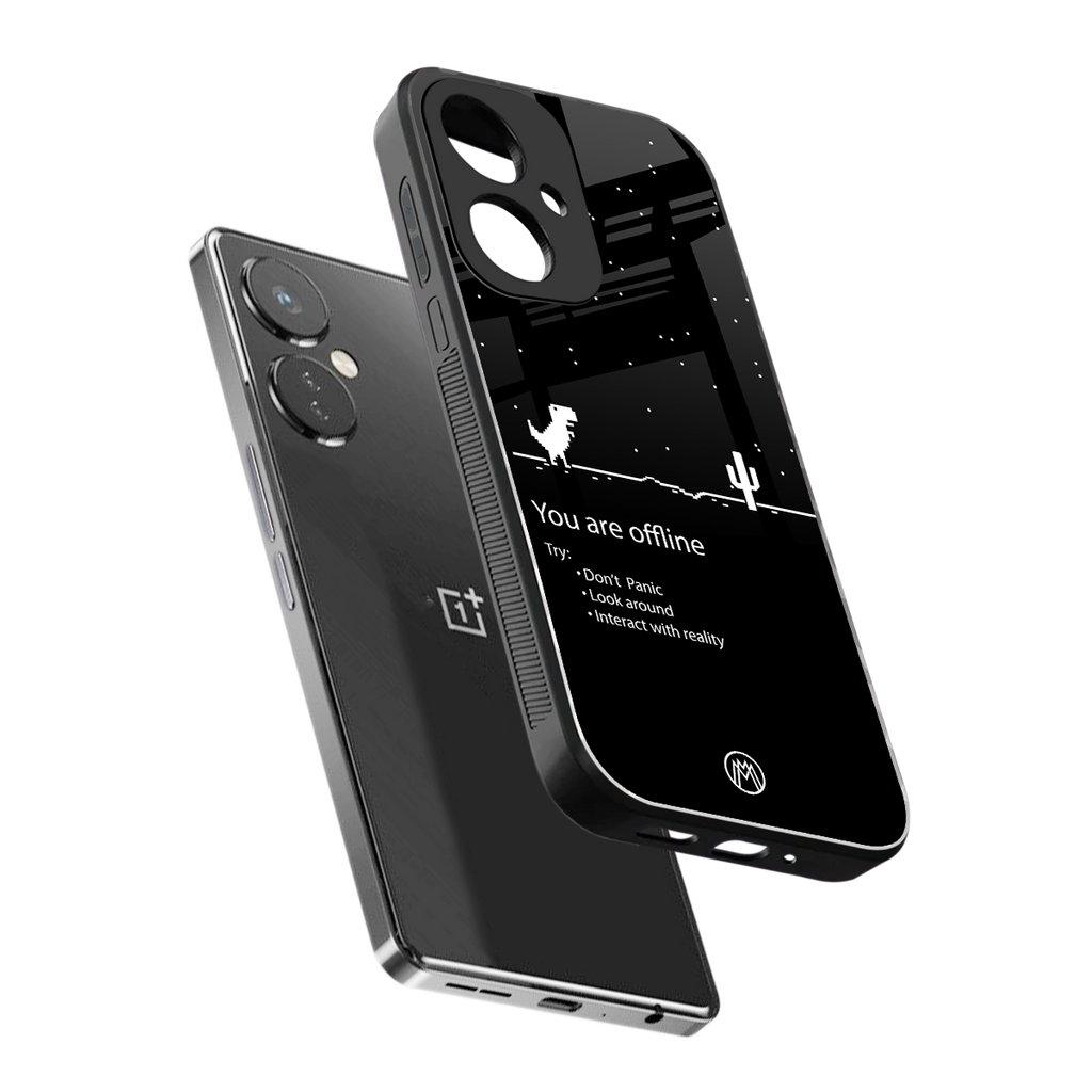 you are offline back phone cover | glass case for oneplus nord ce 3