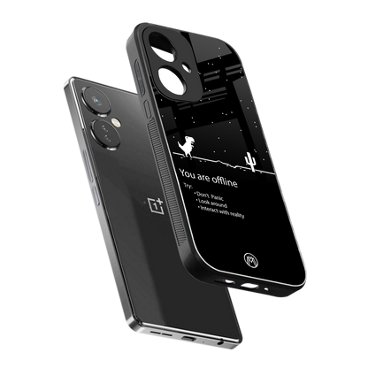 you are offline back phone cover | glass case for oneplus nord ce 3