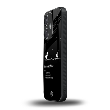 you are offline back phone cover | glass case for oneplus nord ce 3