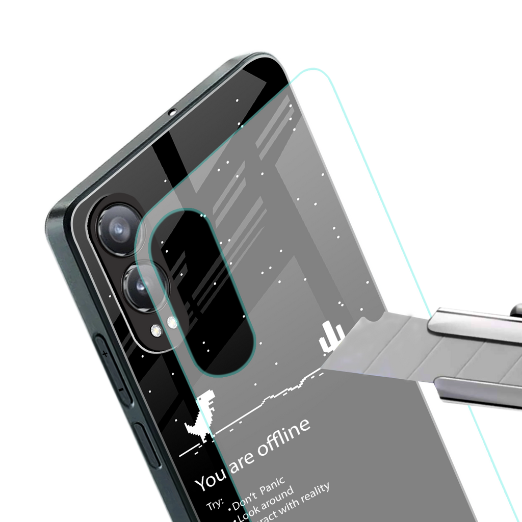 you are offline back phone cover | glass case for oneplus nord ce 4 lite