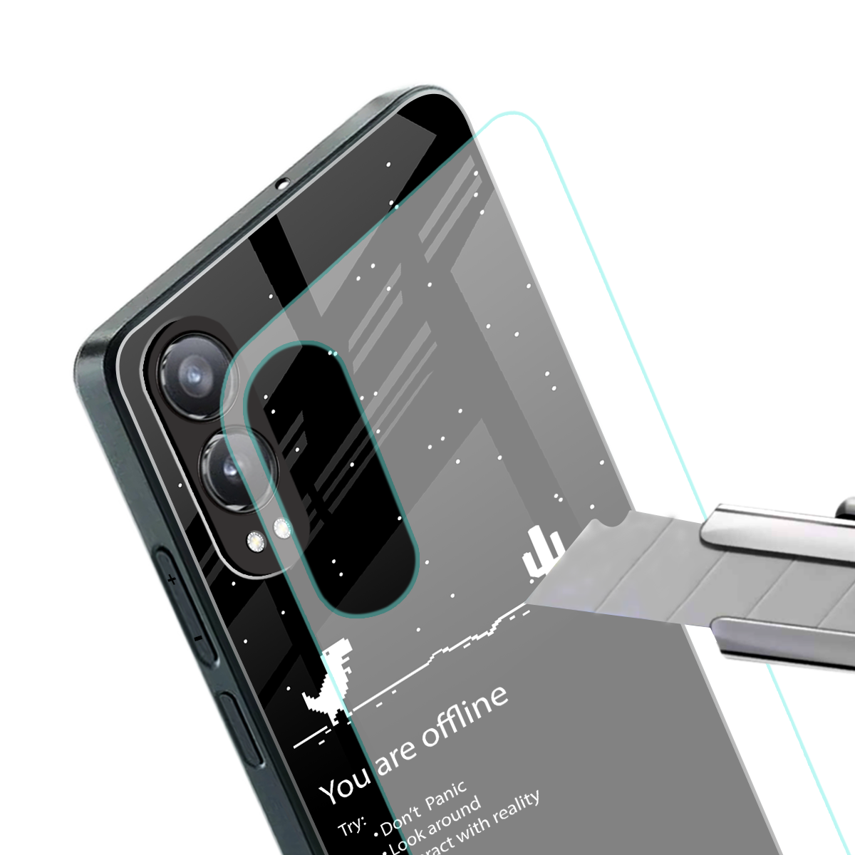 you are offline back phone cover | glass case for oneplus nord ce 4 lite